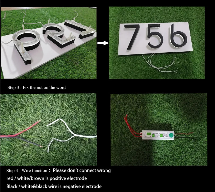 LED House Number Sign