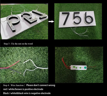 LED House Number Sign