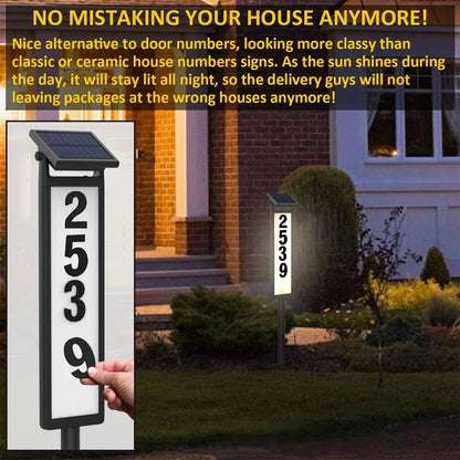 Solar LED House Number Light