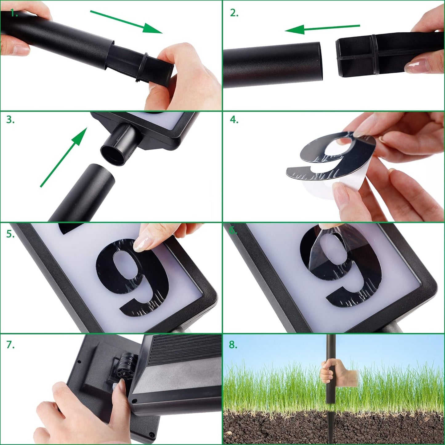 Solar LED House Number Light