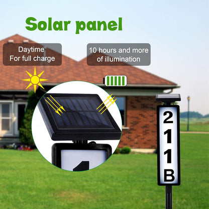 Solar LED House Number Light