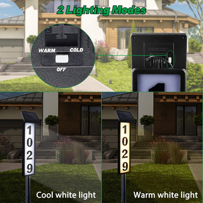 Solar LED House Number Light